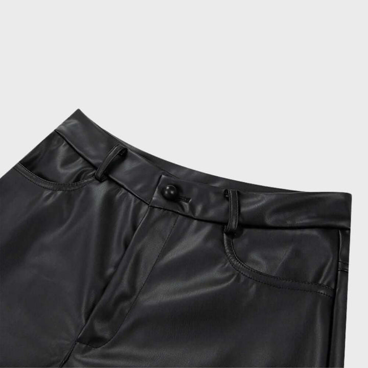 Women's High Waist Straight Leg Pants with Pockets