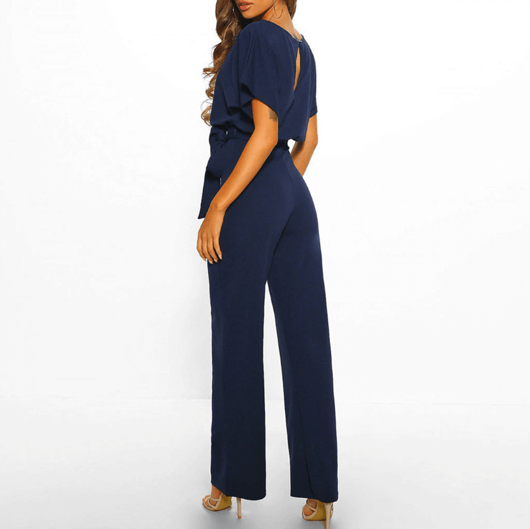 Women's Wide Leg Jumpsuit with Belt