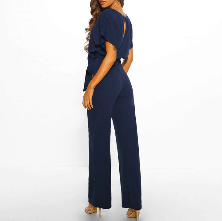 Women's Wide Leg Jumpsuit with Belt