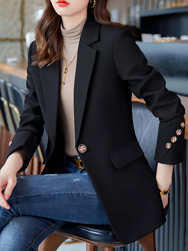 Women's Tailored Single-Breasted Blazer: Versatile & Stylish