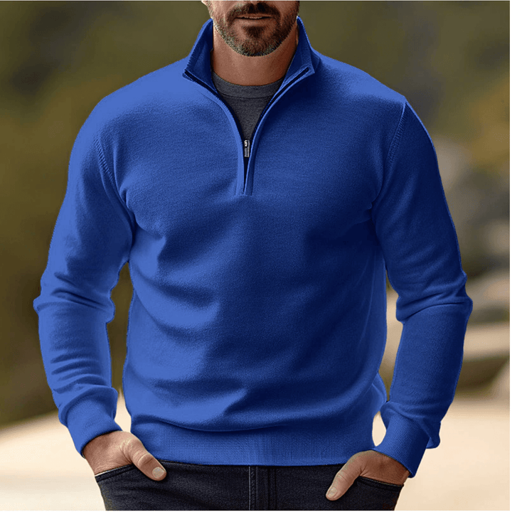 Men"s Casual Half-Zip Knit Sweater