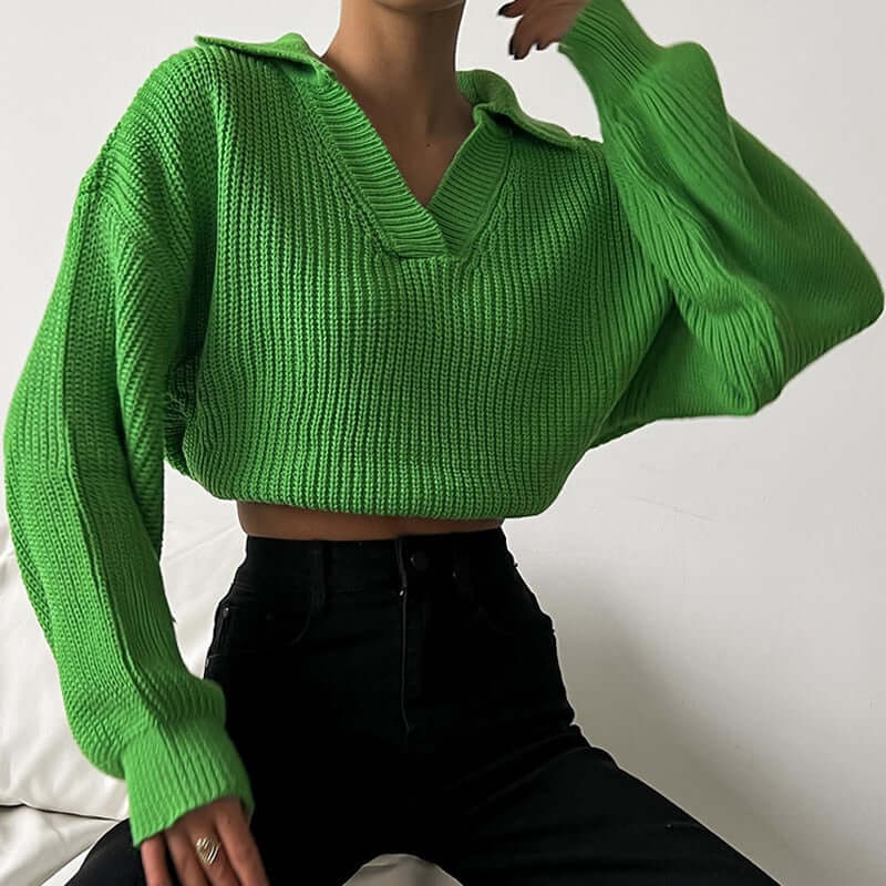 Women's Cozy Knit Sweater: Relaxed Fit, All Seasons