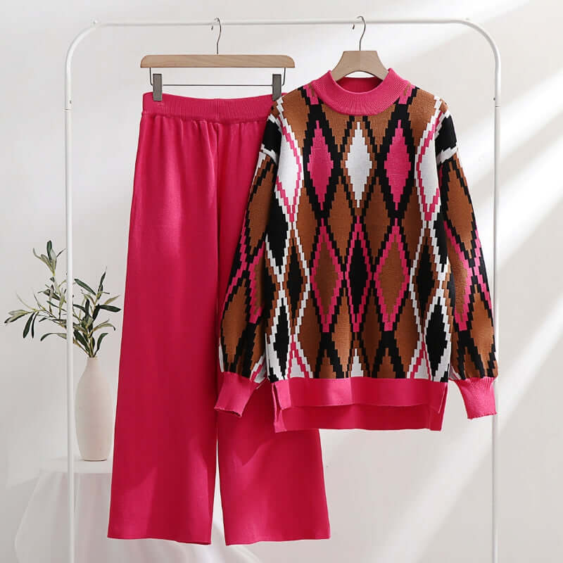 Women's Mosaic Print Two-Piece Set