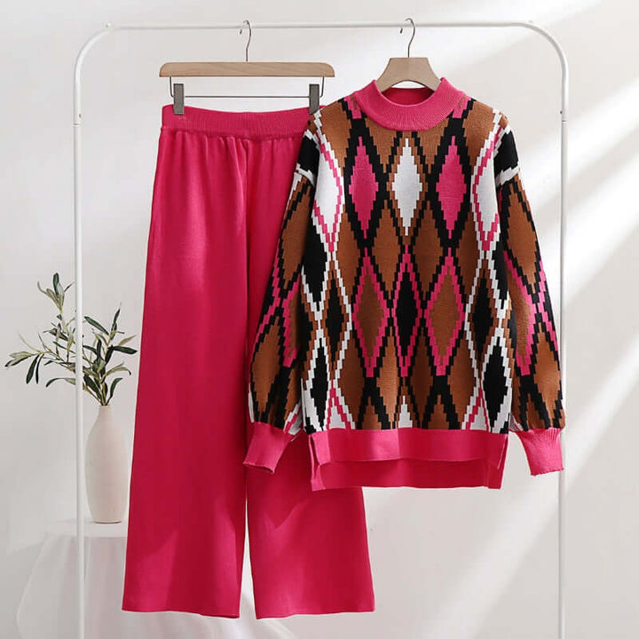 Women's Mosaic Print Two-Piece Set
