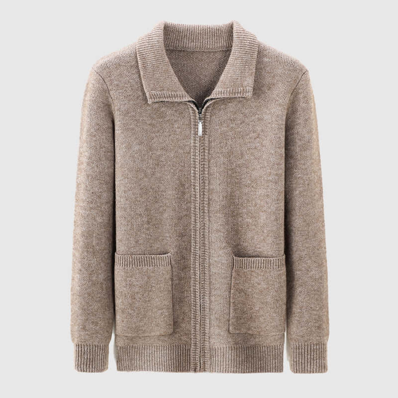 Men's Versatile Zip-Up Cardigan: Casual Comfort & Style