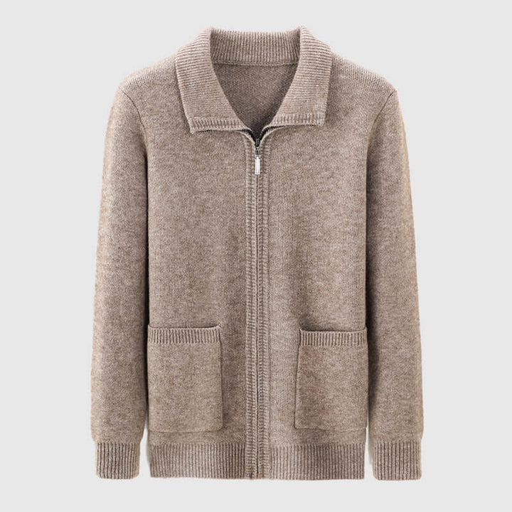 Men's Versatile Zip-Up Cardigan: Casual Comfort & Style