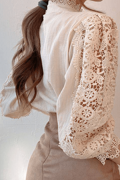 Embroidered Openwork Women's Blouse: Elegant Summer Top