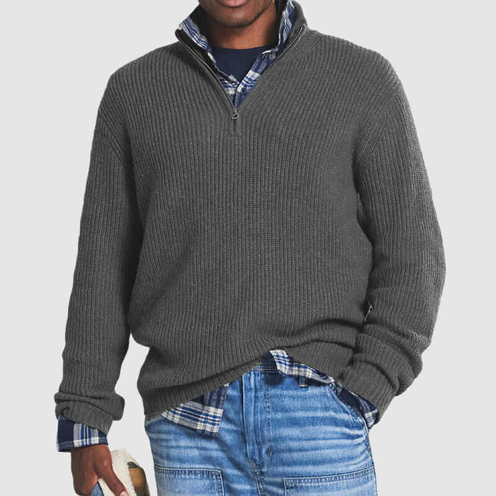 Men's Casual Knitted Sweater: Warm & Stylish