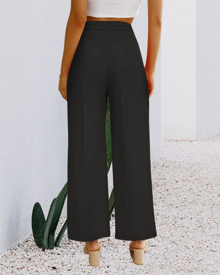 Women's High-Waisted Wide-Leg Trousers