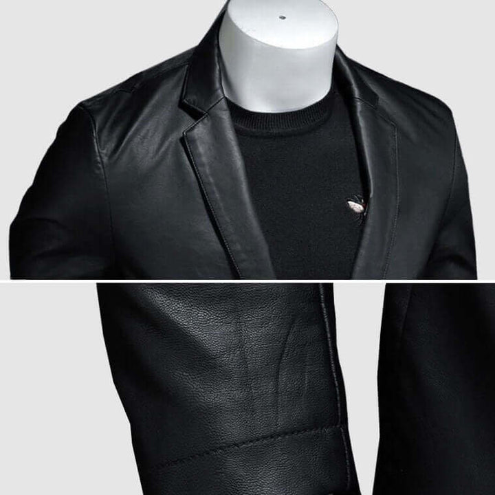 Men's Genuine Leather Jacket: Raw & Refined Style