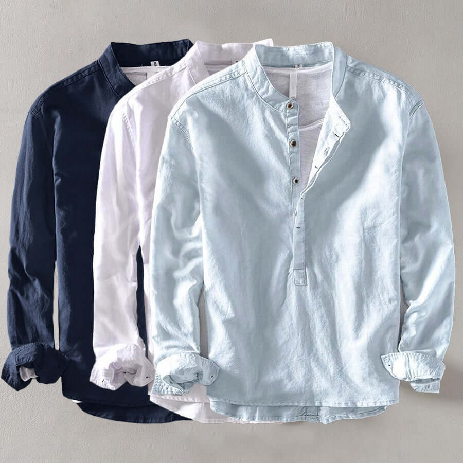 Men's Long Sleeve Casual Shirt: Breathable & Comfortable