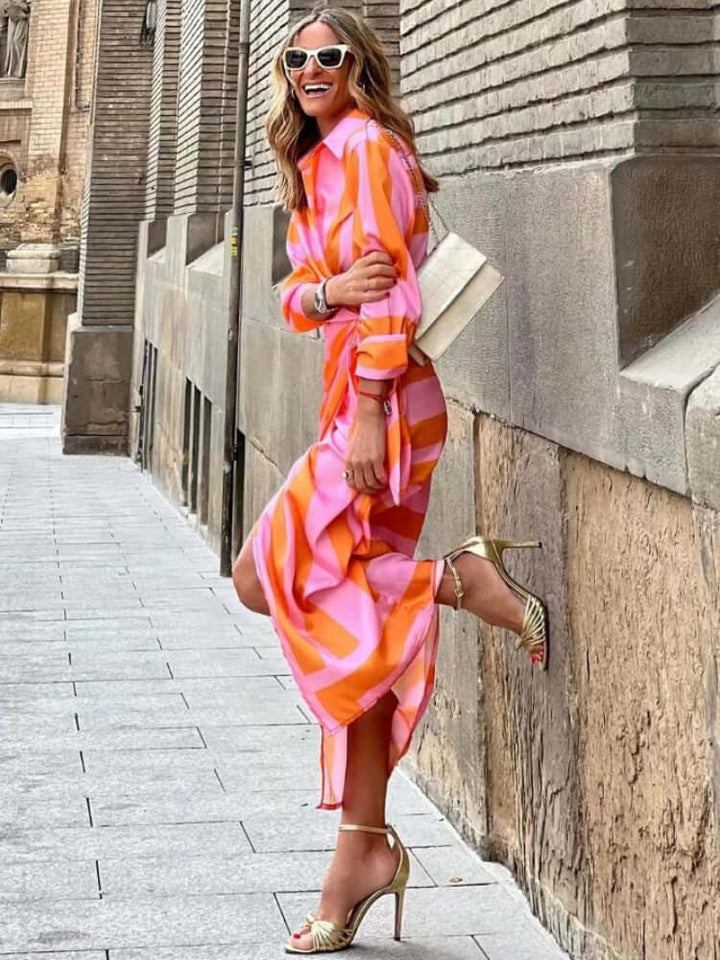 Women's Summer Wrap Midi Dress