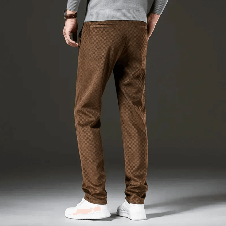 Men's Casual Diamond Pattern Trousers