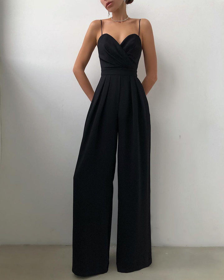 Women's High-Waist Sleeveless Jumpsuit