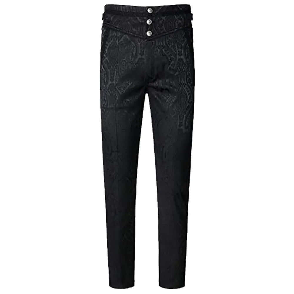Men's Gothic Casual Trousers with Double Buttons