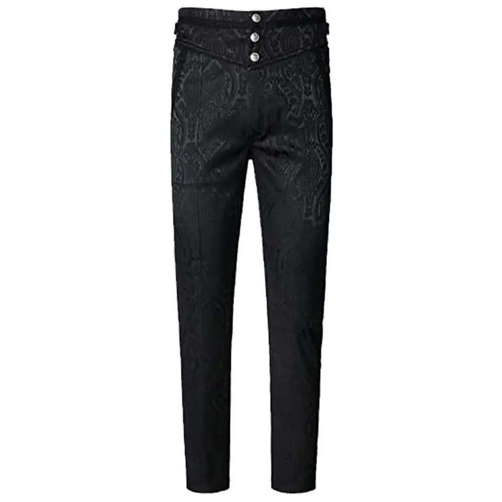 Men's Gothic Casual Trousers with Double Buttons