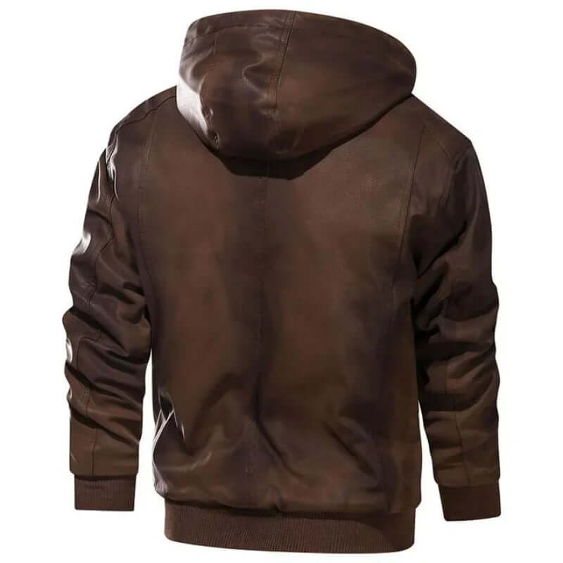 Men's Faux Leather Biker Jacket - Winter Warmth & Style