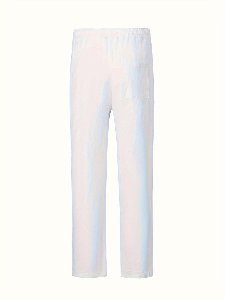 Men's Lightweight Drawstring Beach Pants: Relaxed Fit Linen Trousers
