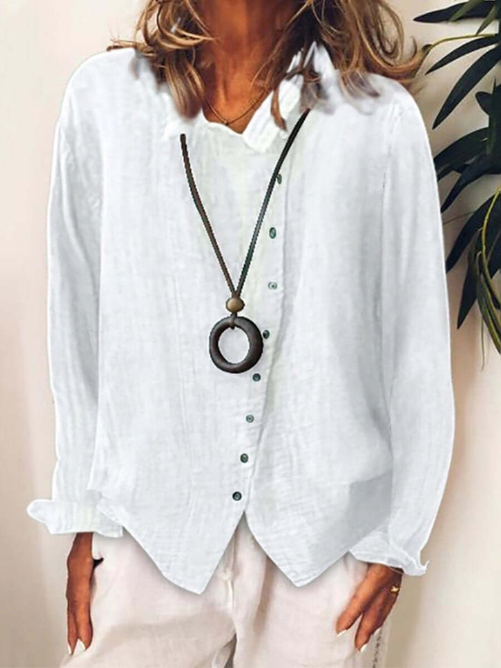 Women's Relaxed Cotton Linen Long Shirt