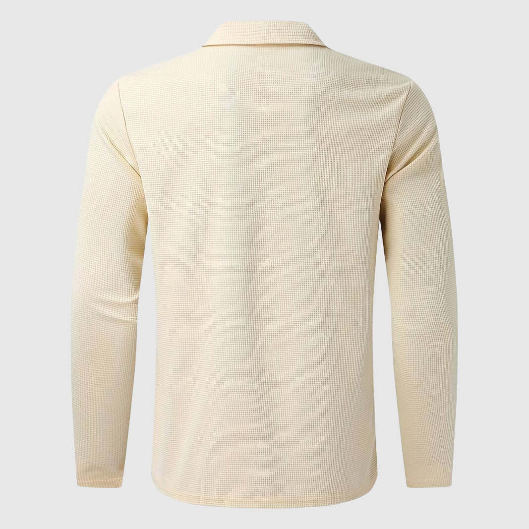 Men's Waffle Zip-Up Jacket: Cozy & Stylish Autumn/Winter Outerwear