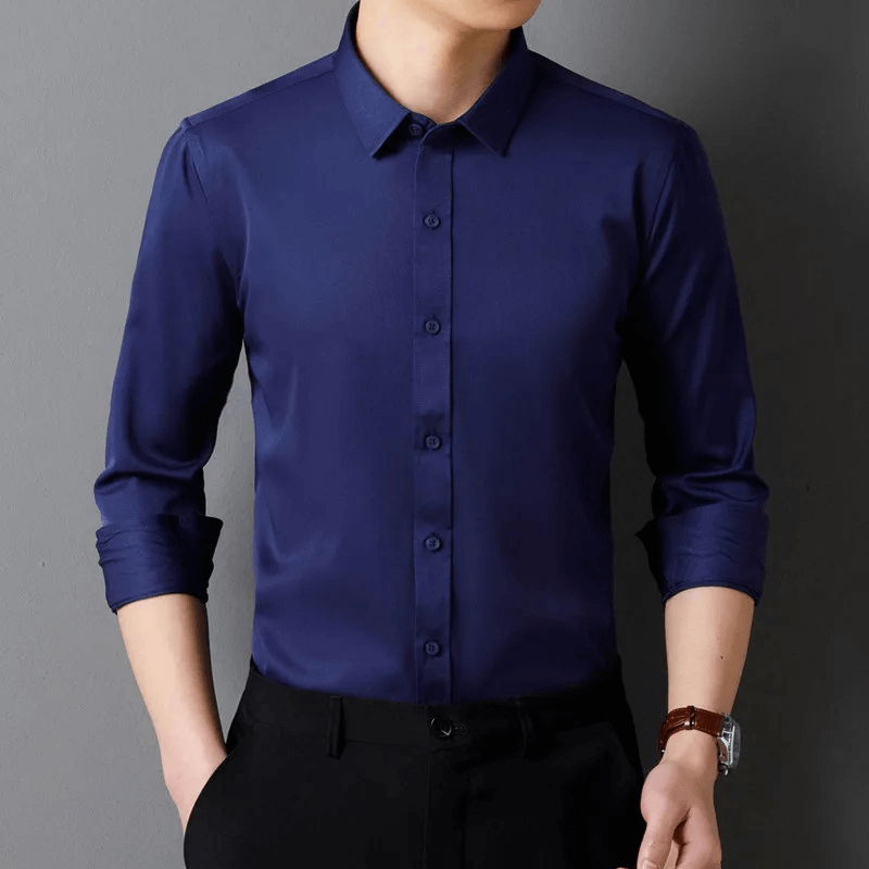Men's Slim Fit Formal Long-Sleeve Shirt