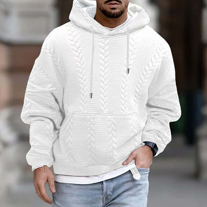 Men's Casual Long-Sleeve Knitted Hoodie