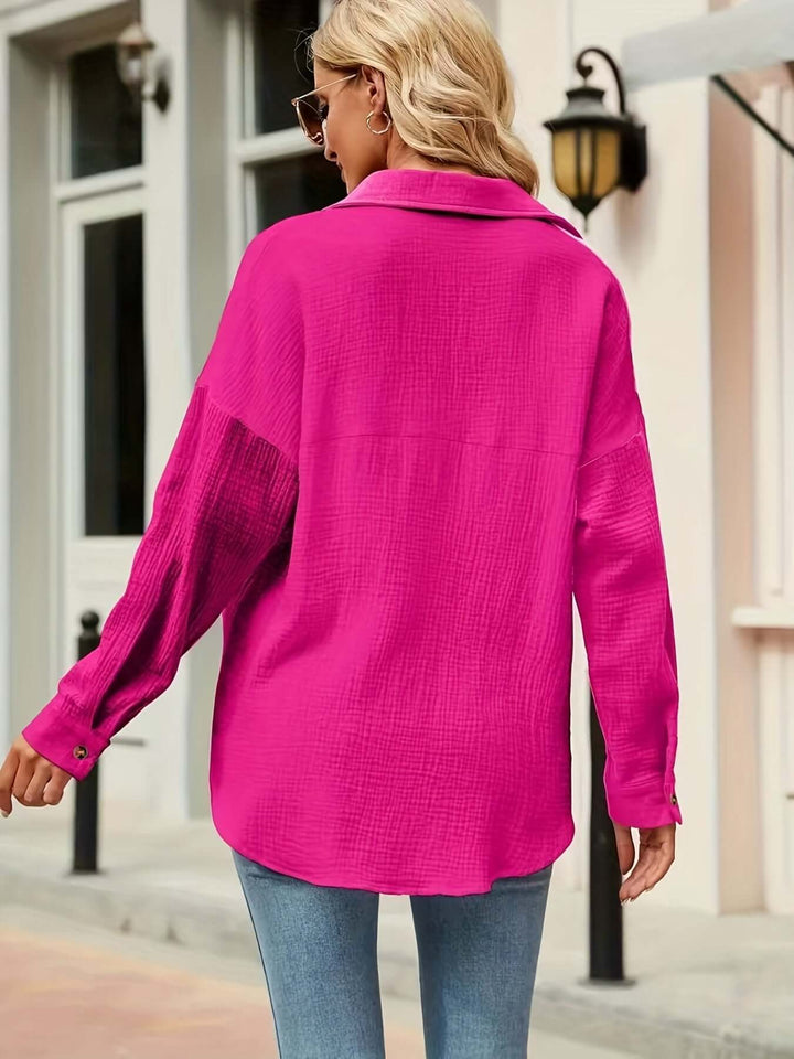 Women's Relaxed Cotton Long Sleeve Shirt