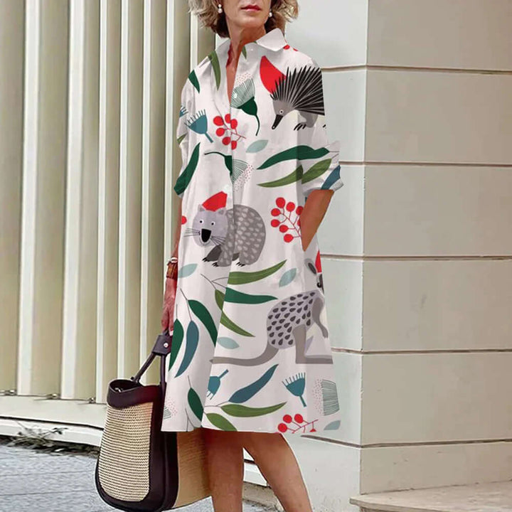 Women's Casual Knee-Length Midi Dress: Stretch, Breathable, Comfortable