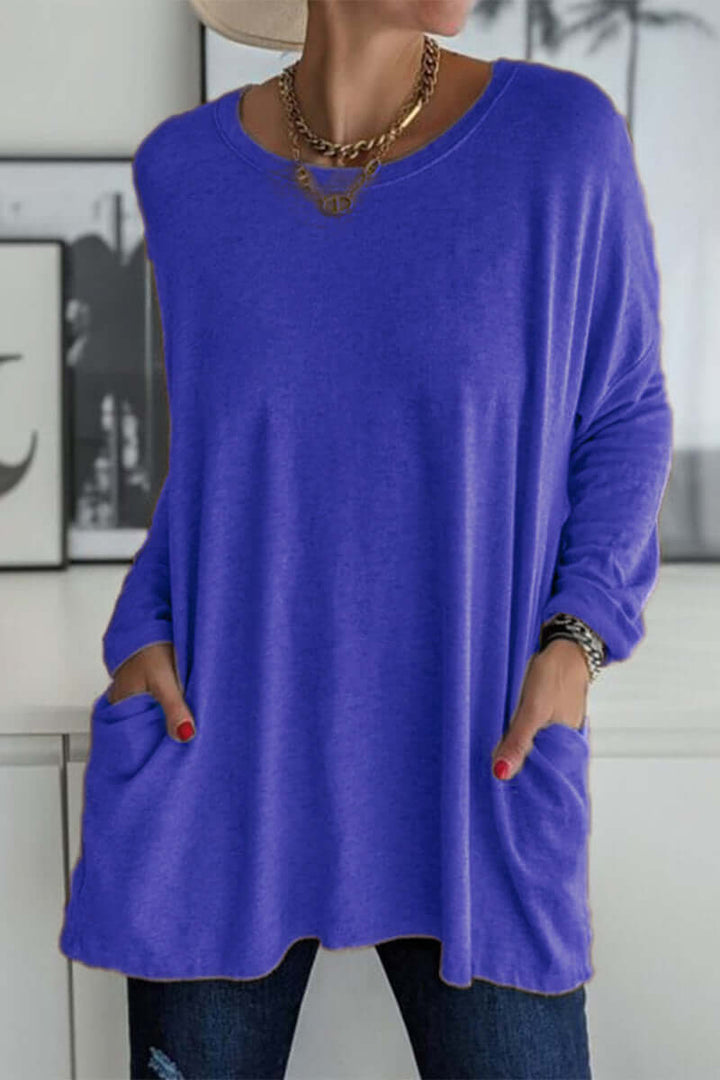 Women's Long Sleeve Crew Neck T-Shirt: Soft, Comfortable & Versatile Top