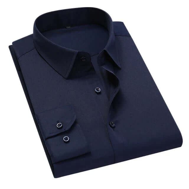 Men's Formal Long-Sleeve Shirt with Pocket