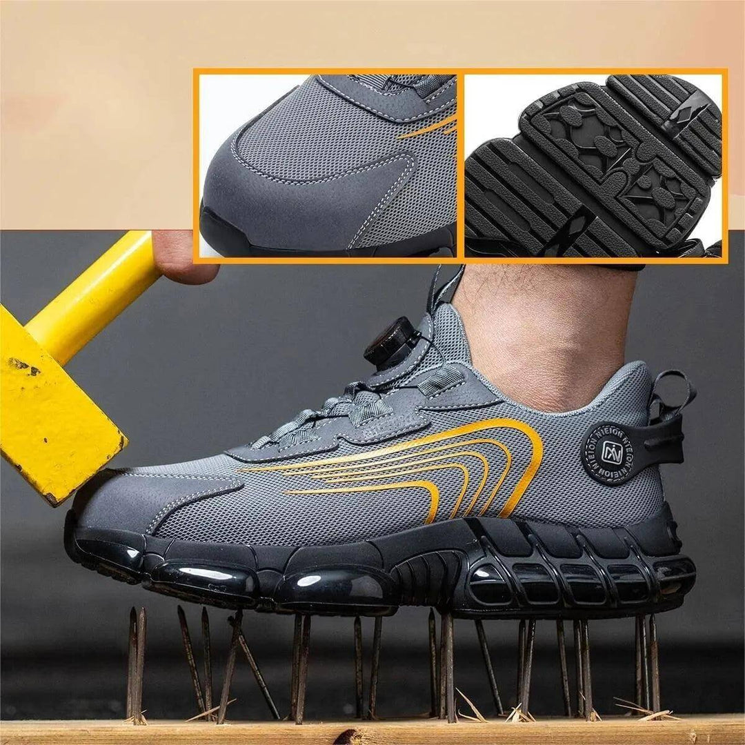 Men's Steel Toe Cap Work Safety Shoes with Rotating Buckle