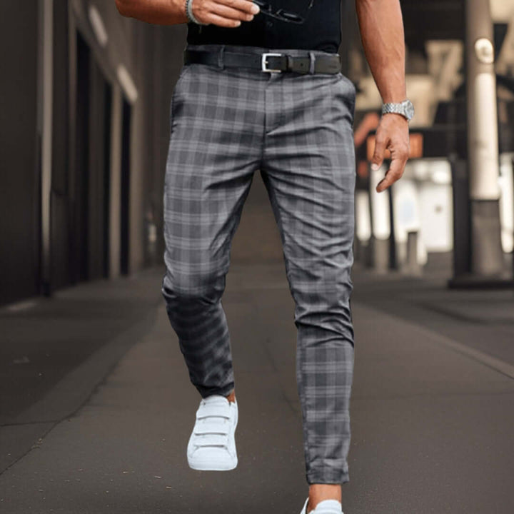 Men's Retro Print Tapered Fit Trousers