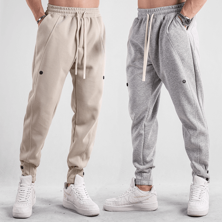 Men's Casual Tapered Joggers with Cuffed Ankles