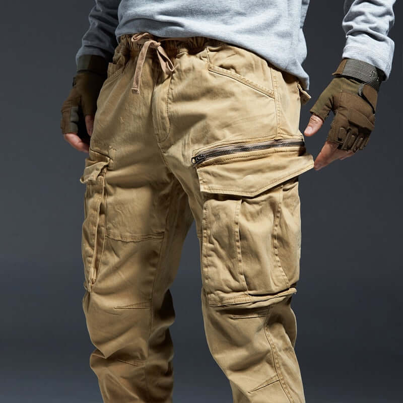 Men's Elastic Waist Cargo Pants: Comfortable & Stylish