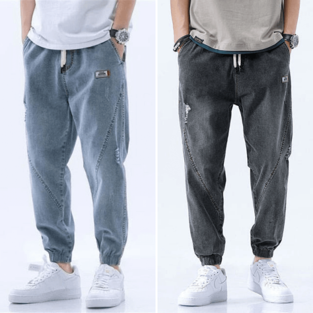 Men's Elasticated Comfort Trousers: Breathable & Stylish