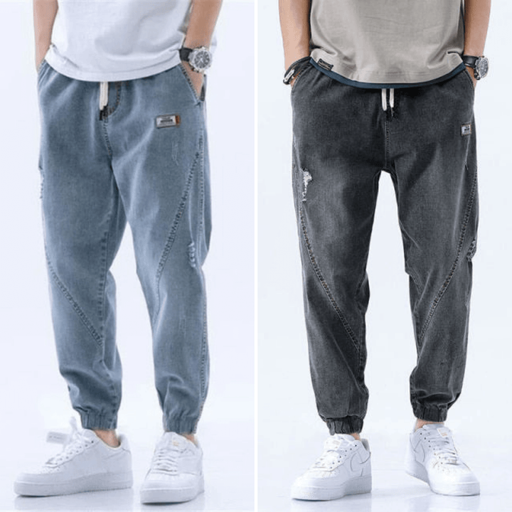 Men's Elasticated Comfort Trousers: Breathable & Stylish