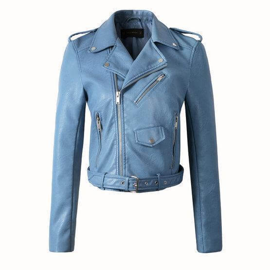 Women's Asymmetrical Zip PU Leather Jacket