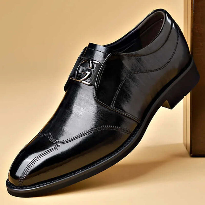 Men's Polished Leather Slip-On Dress Shoes