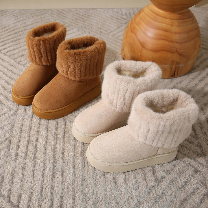 Women's Luxurious Fur-Lined Winter Boots
