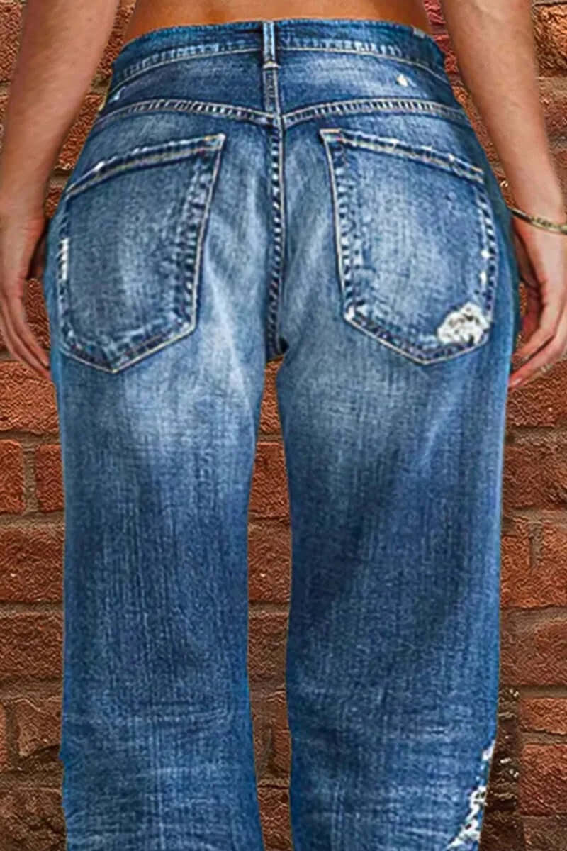 Women's Casual Straight Leg Denim Jeans: Classic Fit, All-Season Style