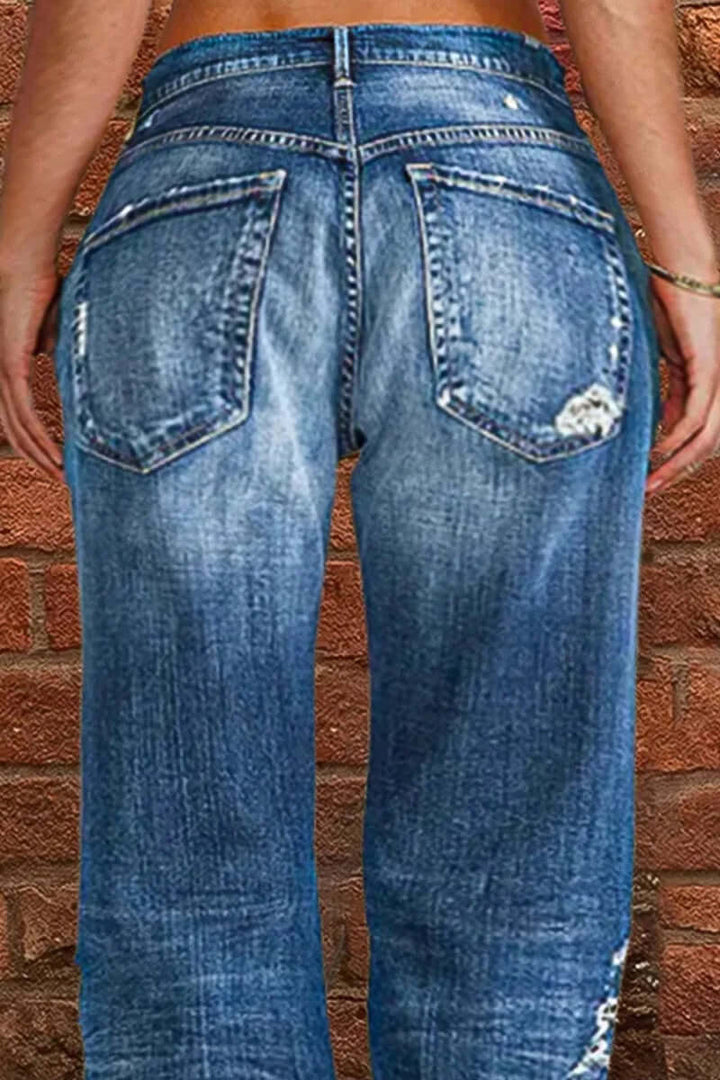 Women's Casual Straight Leg Denim Jeans: Classic Fit, All-Season Style