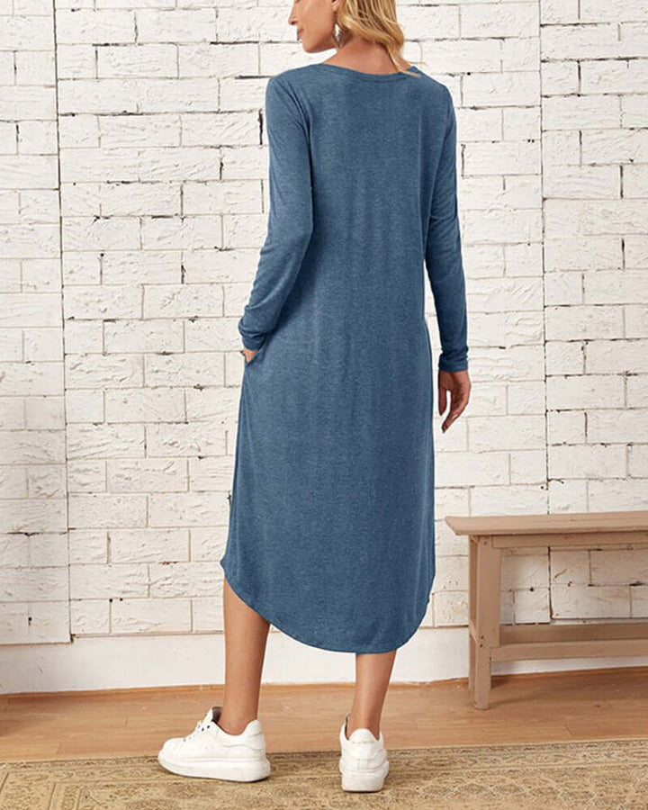 Cozy Long-Sleeve Knit Winter Dress