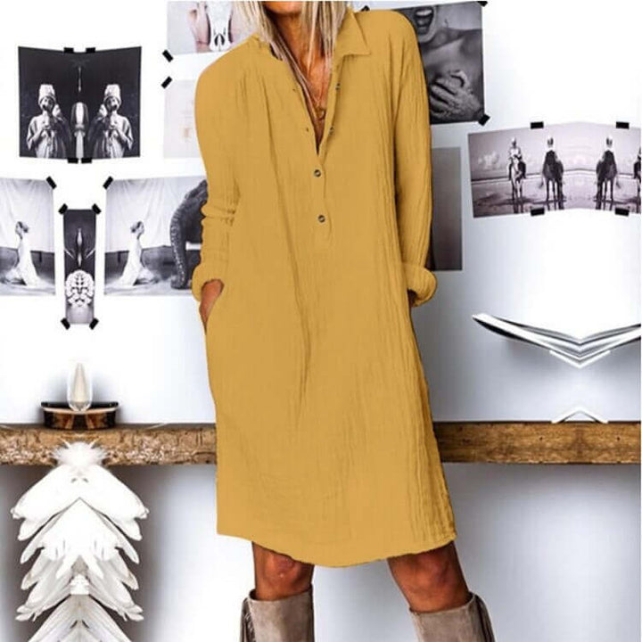 Elegant Women's Cotton Dress: Breathable & Versatile