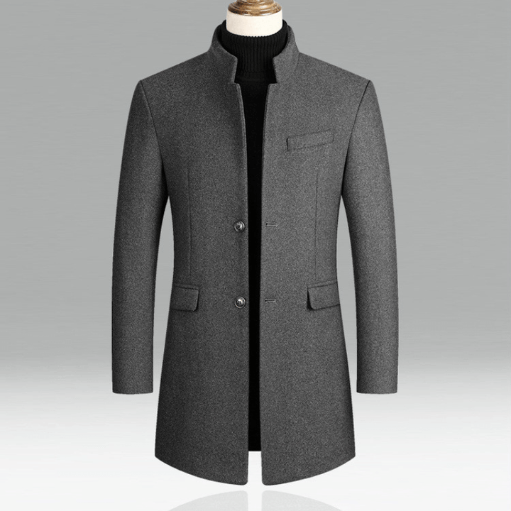 Men's Tailored Standing Collar Long Sleeve Blazer