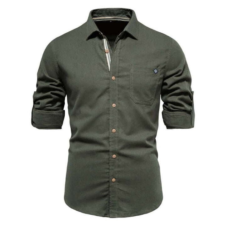 Men's Slim Fit Button-Down Shirt: Casual & Comfortable