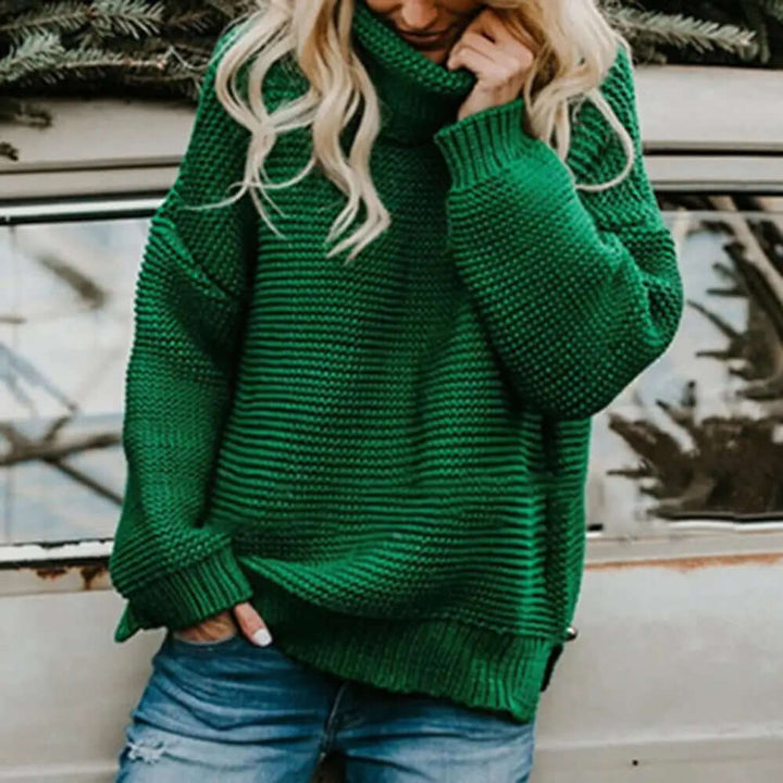 Women's Relaxed Roll Neck Knit Jumper