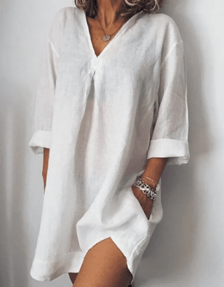Women's Summer Casual Short Sleeve Midi Dress