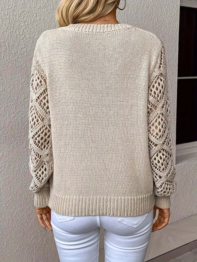 Women's Relaxed Fit V-Neck Knit Sweater