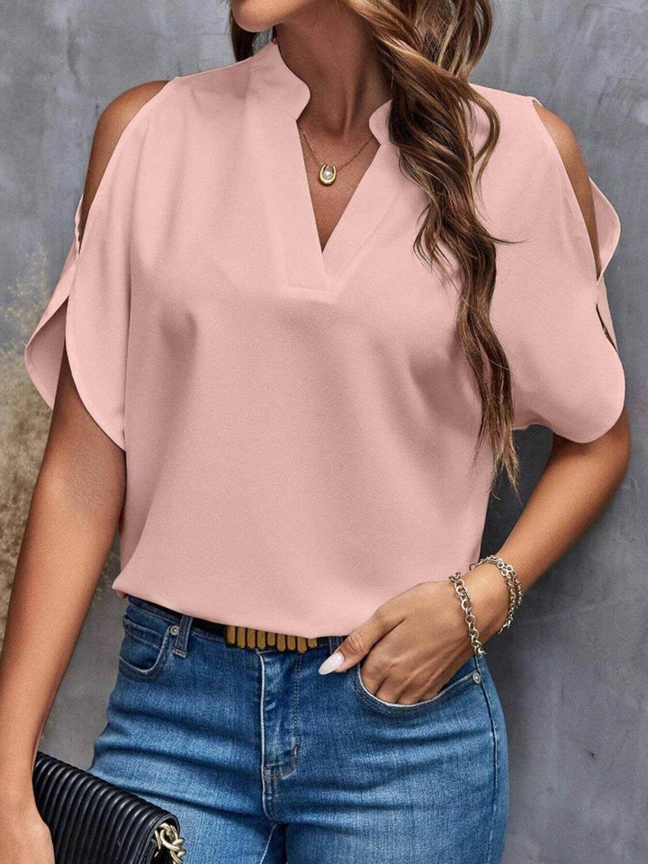 Elegant Off-Shoulder Women's Half-Sleeve Blouse
