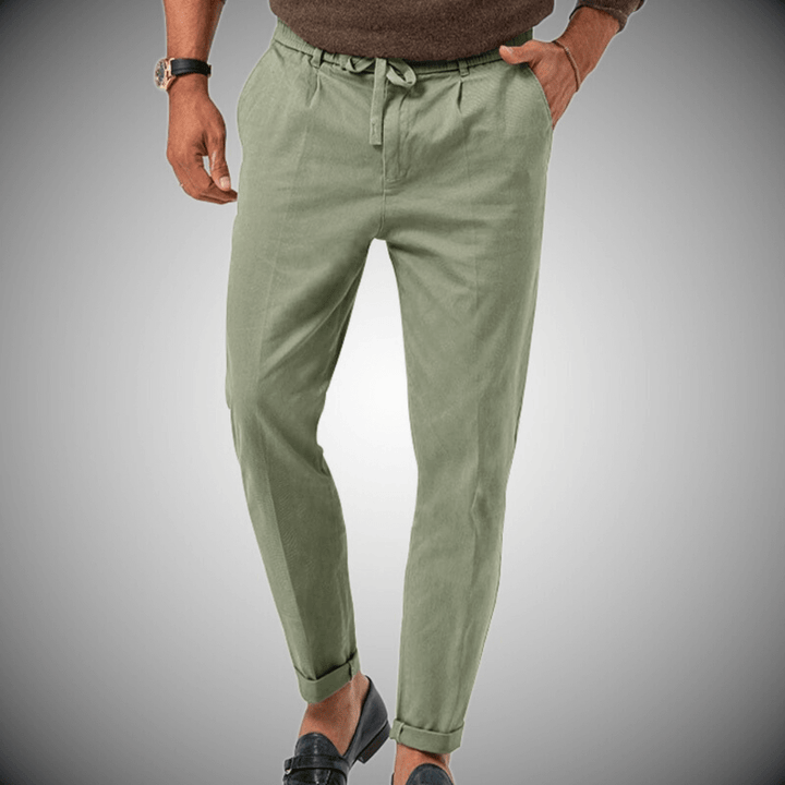 Men's High-Waisted Formal Trousers